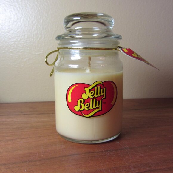 4 oz jelly belly buttered popcorn jar candle UNUSED rare & discontinued (W3767) - Picture 1 of 4